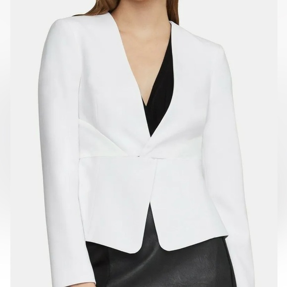 BCBG MaxAzria optic white twisted blazer new with tags size extra small 2